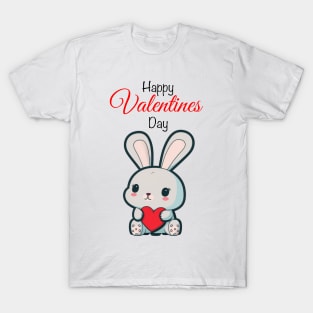 Rabbit Happy Valentines Day T-Shirt